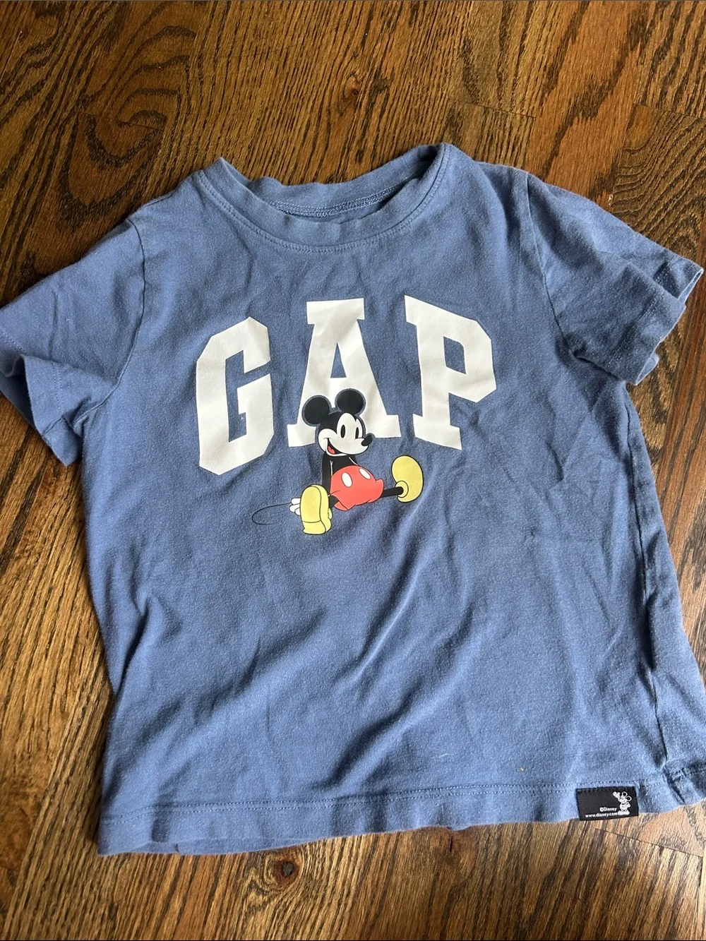 GAP Blue Mickey Mouse Logo Tee